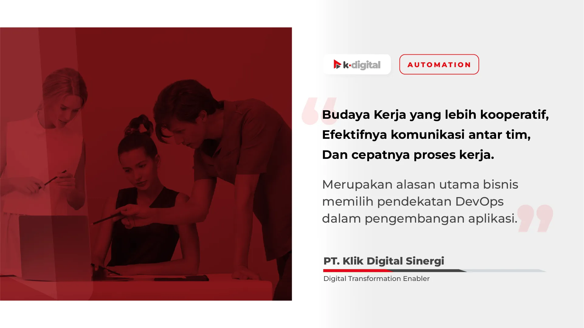 Mengapa bisnis perlu mengadopsi DevOps? | PT. Klik Digital Sinergi